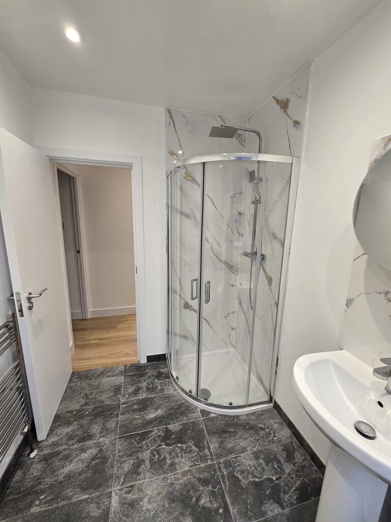 Project 448 — marble shower enclosure